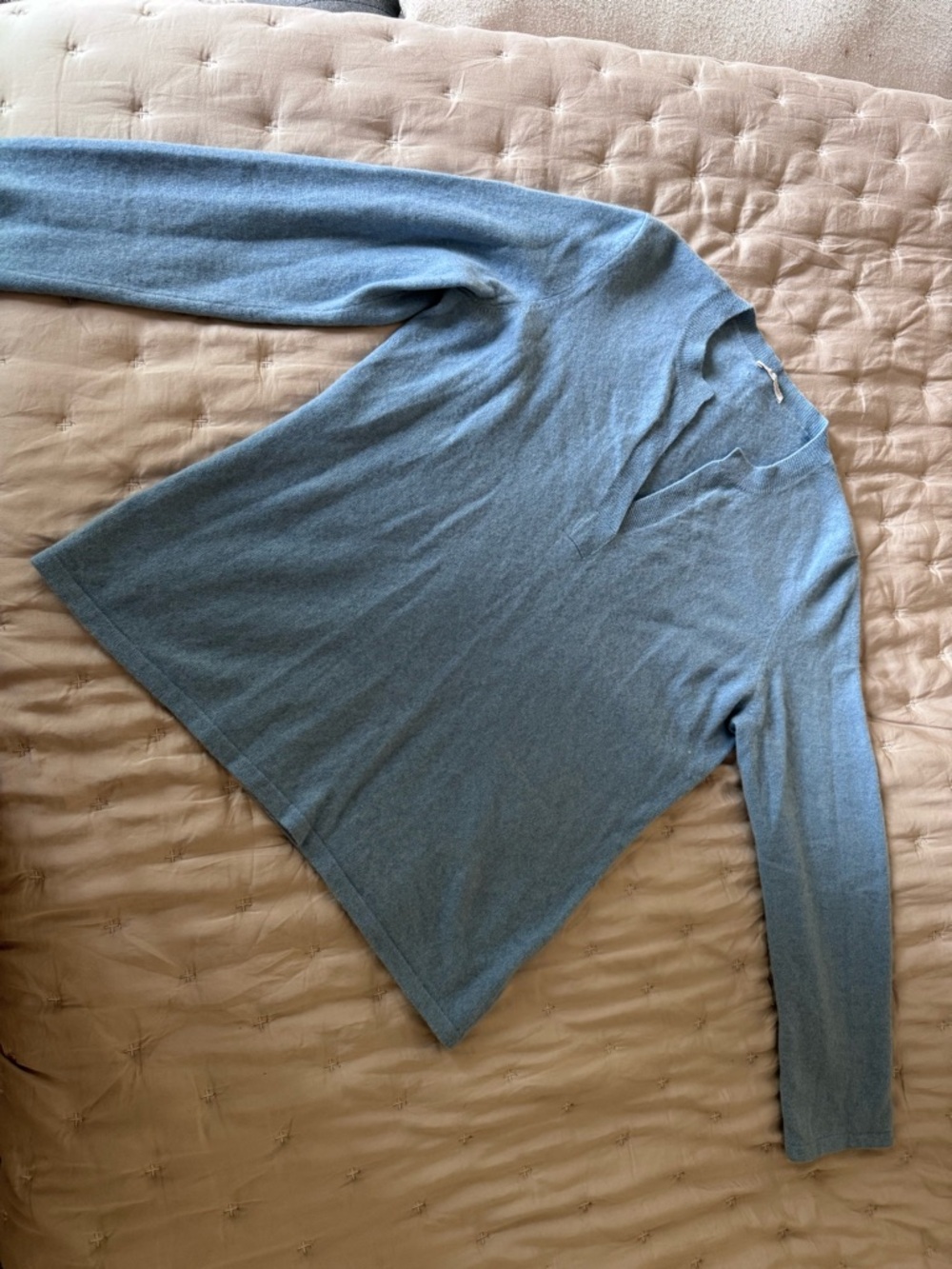 Light Blue Long Sleeve Cashmere Sweater